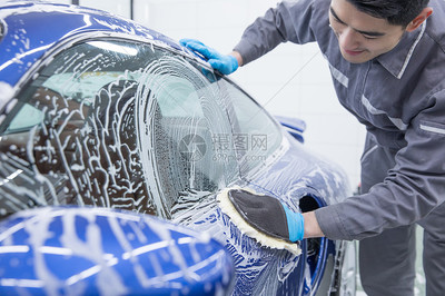 清洗工擦洗汽车图片素材_免费下载_jpg图片格式_VRF高清图片501159591