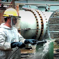 河北食品厂蒸发器清洗专用高压清洗机报价图片 高清大图 谷瀑环保